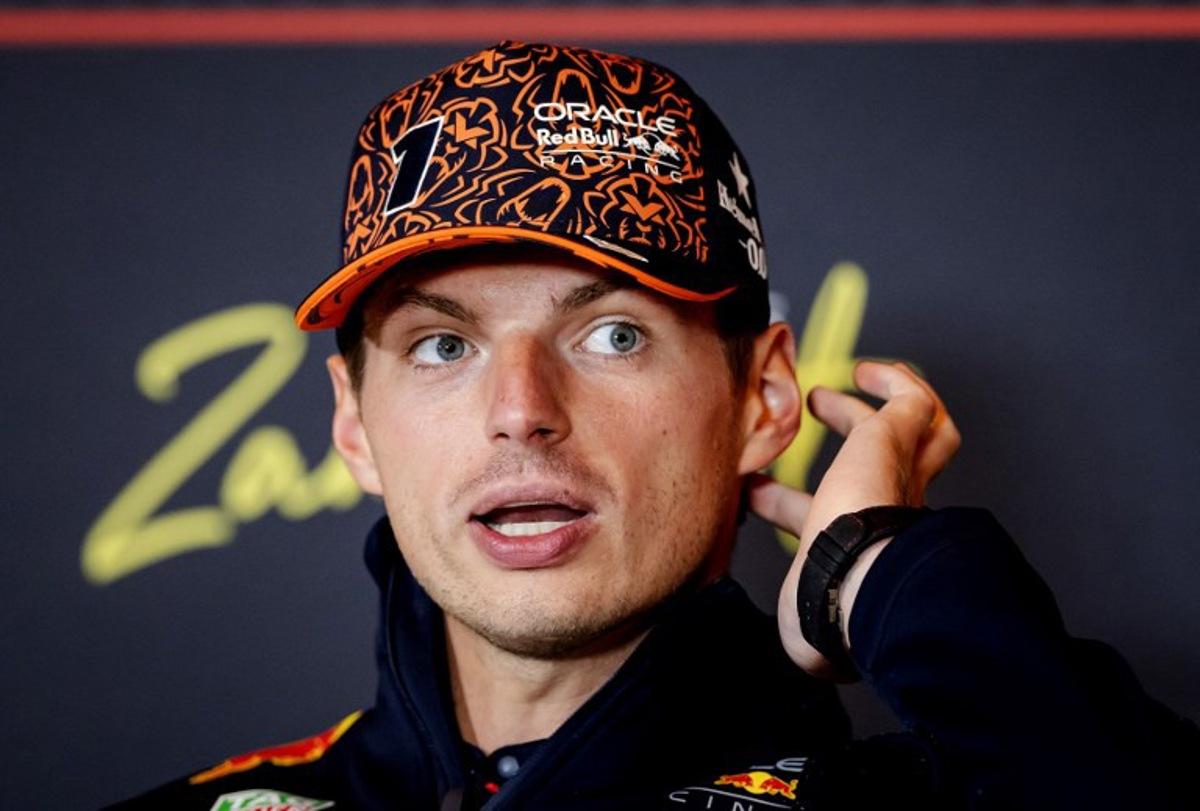 Red Bull Racing's Dutch driver Max Verstappen attends a press conference at the Zandvoort Circuit ahead of the F1 Dutch Grand Prix, in Zandvoort on August 28, 2025. Sem van der Wal / ANP / AFP