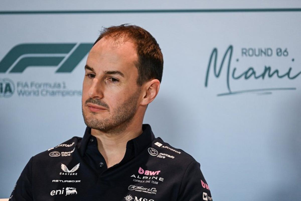 Alpine's British team principal Oliver Oakes speaks during a press conference following the practice session for the 2025 Miami Formula One Grand Prix at Miami International Autodrome in Miami Gardens, Florida, on May 2, 2025. CHANDAN KHANNA / AFP