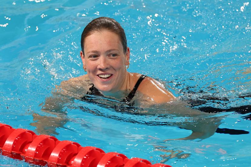 Belgian Florine Gaspard pictured during the semifinals of the Women's 50m Breaststroke on the sixth day of the European Aquatics Championships in Paris, France on Saturday 15 August 2026. BELGA PHOTO VIRGINIE LEFOUR