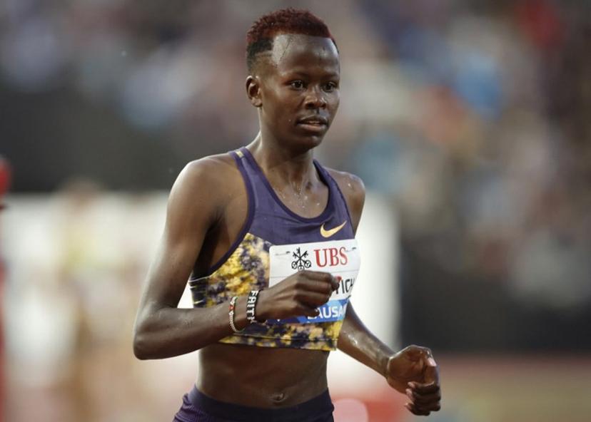 Kenya's Faith Cherotich competes in the women's 3000m Steeple Chase during the World Athletics Diamond League athletics meeting at the Stade Olympique de la Pontaise in Lausanne, on August 21, 2026. Stefan Wermuth / AFP