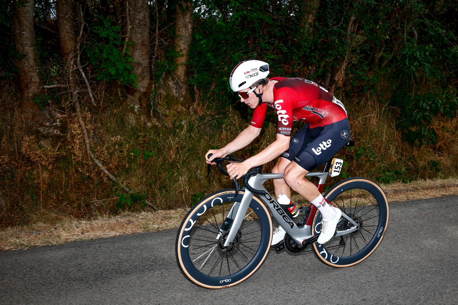 Belgian Jenno Berckmoes of Lotto Intermarche pictured in action during the stage 12 of the 2026 Tour de France cycling race, a stage of 181km from Nevers Magny-Cours to Chalon-sur-Saone, on Thursday 16 July 2026. The 113th edition of the Tour de France starts on Saturday 4 July in Barcelona, Spain, and will finish in Paris, France on the 26th of July. BELGA PHOTO POOL LUCA BETTINI