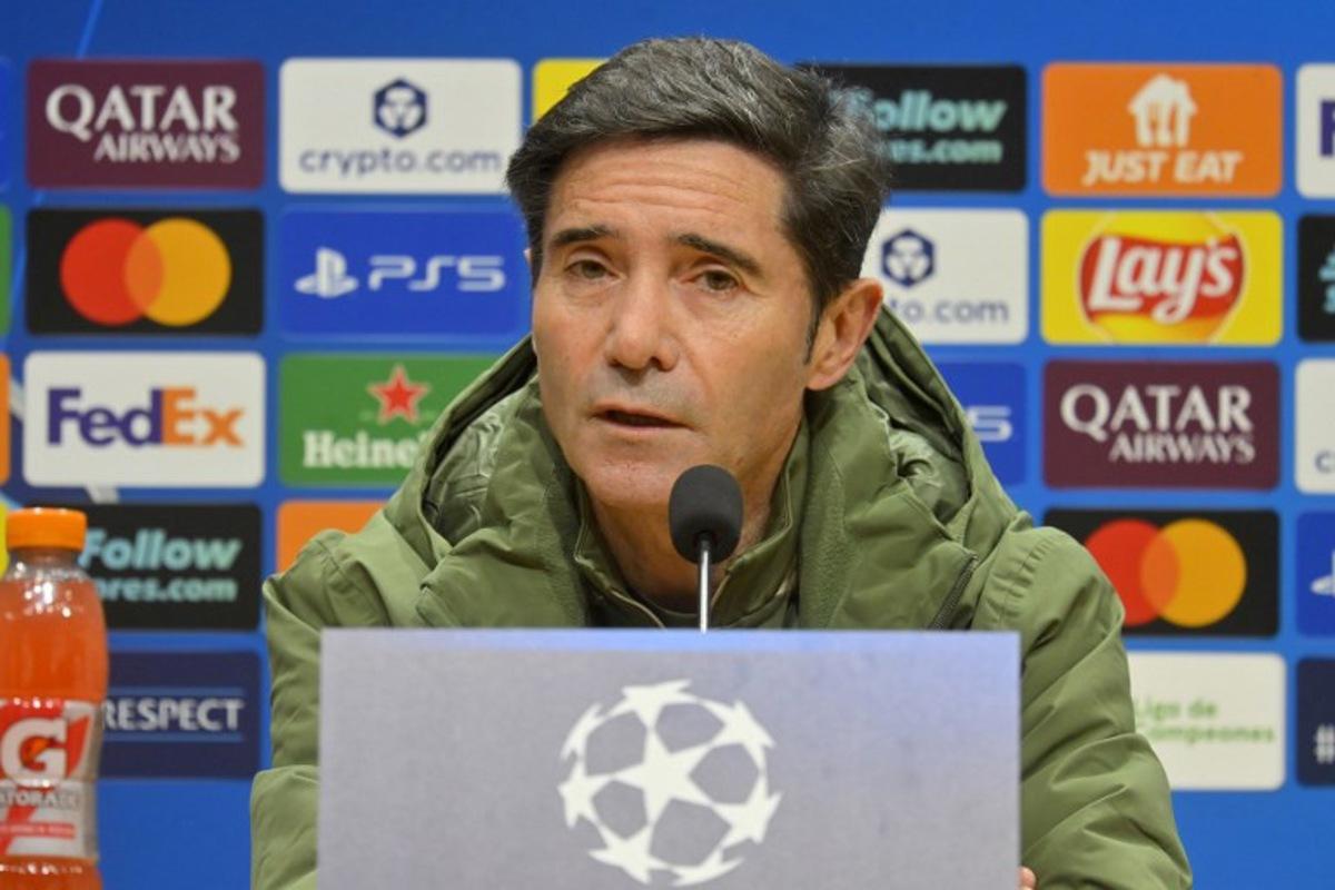Villarreal's Spanish coach Marcelino Garcia Toral gives a press conference on the eve of the UEFA Champions League league phase day 7 football match between Villarreal CF and Ajax at La Ceramica Stadium in Vila-real on January 19, 2026. Jose JORDAN / AFP