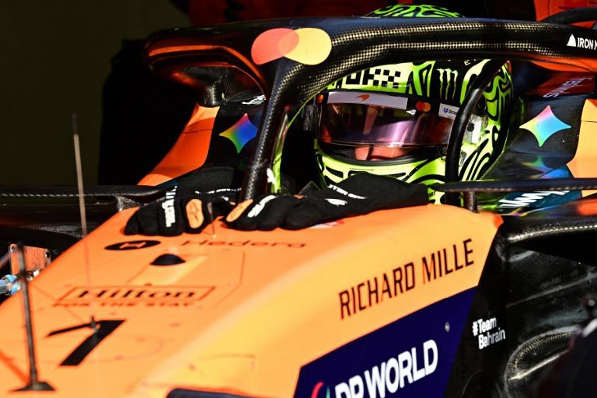 McLaren's British driver Lando Norris during sits in his car during the first day of the Formula One pre-season testing at the Bahrain International Circuit in Sakhir on February 11, 2026. Giuseppe CACACE / AFP