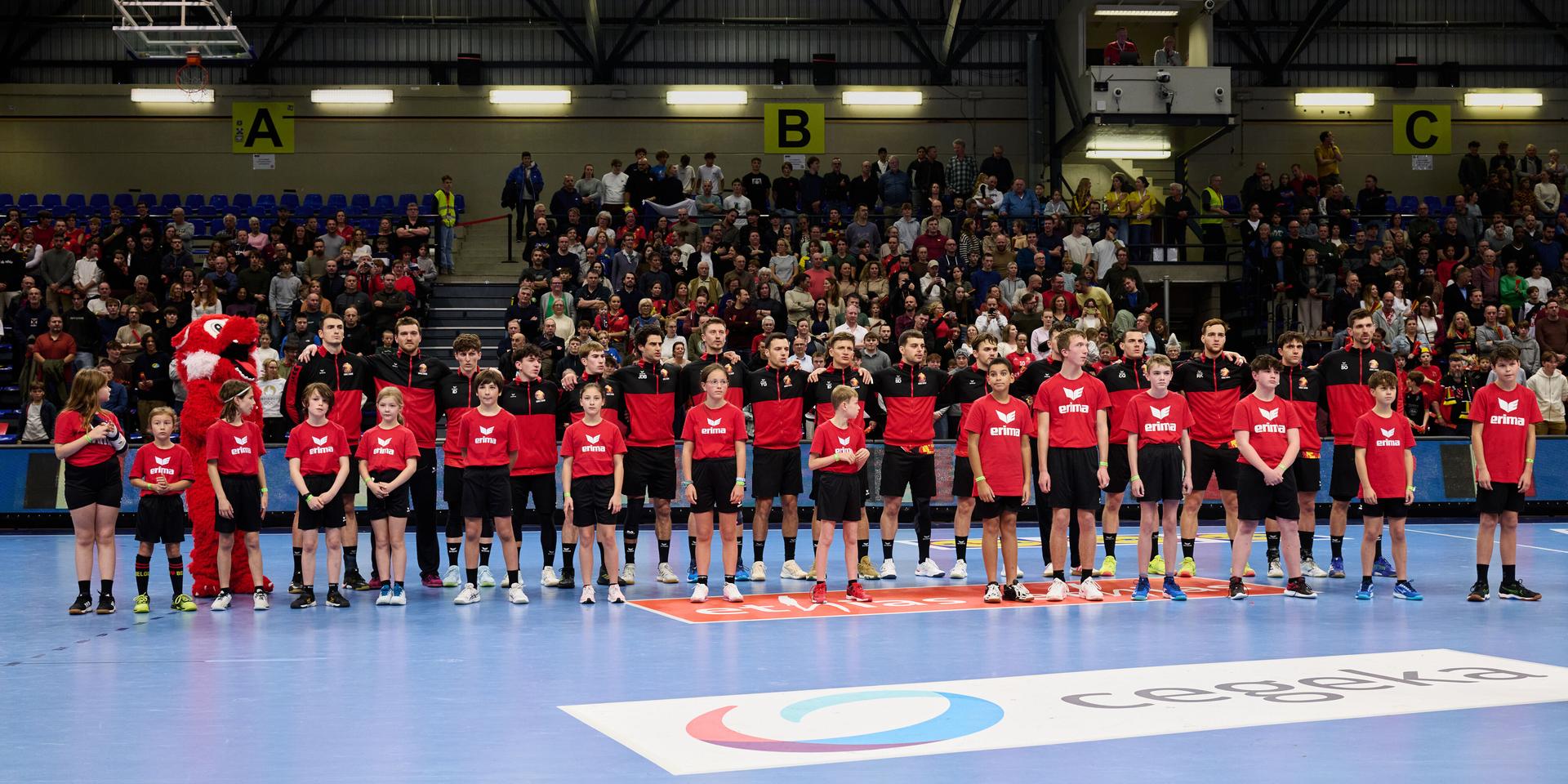 ATTENTION EDITORS - HANDOUT PICTURES - EDITORIAL USE ONLY WITH MANDATORY CREDIT URBH-KBHB Handout pictures released on Thursday 22 August 2024, by URBH-KBHB shows the Red Wolves selection for Belgium's double-header against Luxembourg. *** Belga and Belga Editorial Board decline all responsibility regarding the content of this picture. *** PHOTO HAND OUT - URBH-KBHB