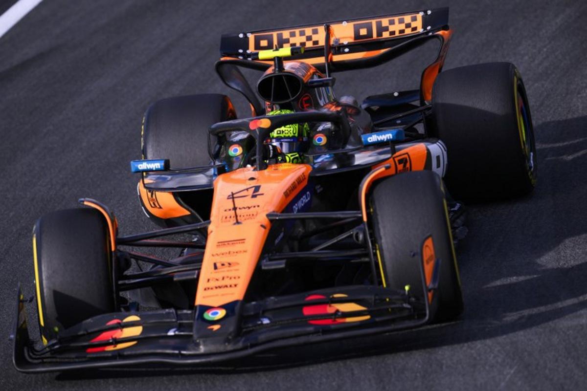 McLaren's British driver Lando Norris drives during the second practice session ahead of the Formula One Dutch Grand Prix at The Circuit Zandvoort, western Netherlands, on August 29, 2025. JOHN THYS / AFP
