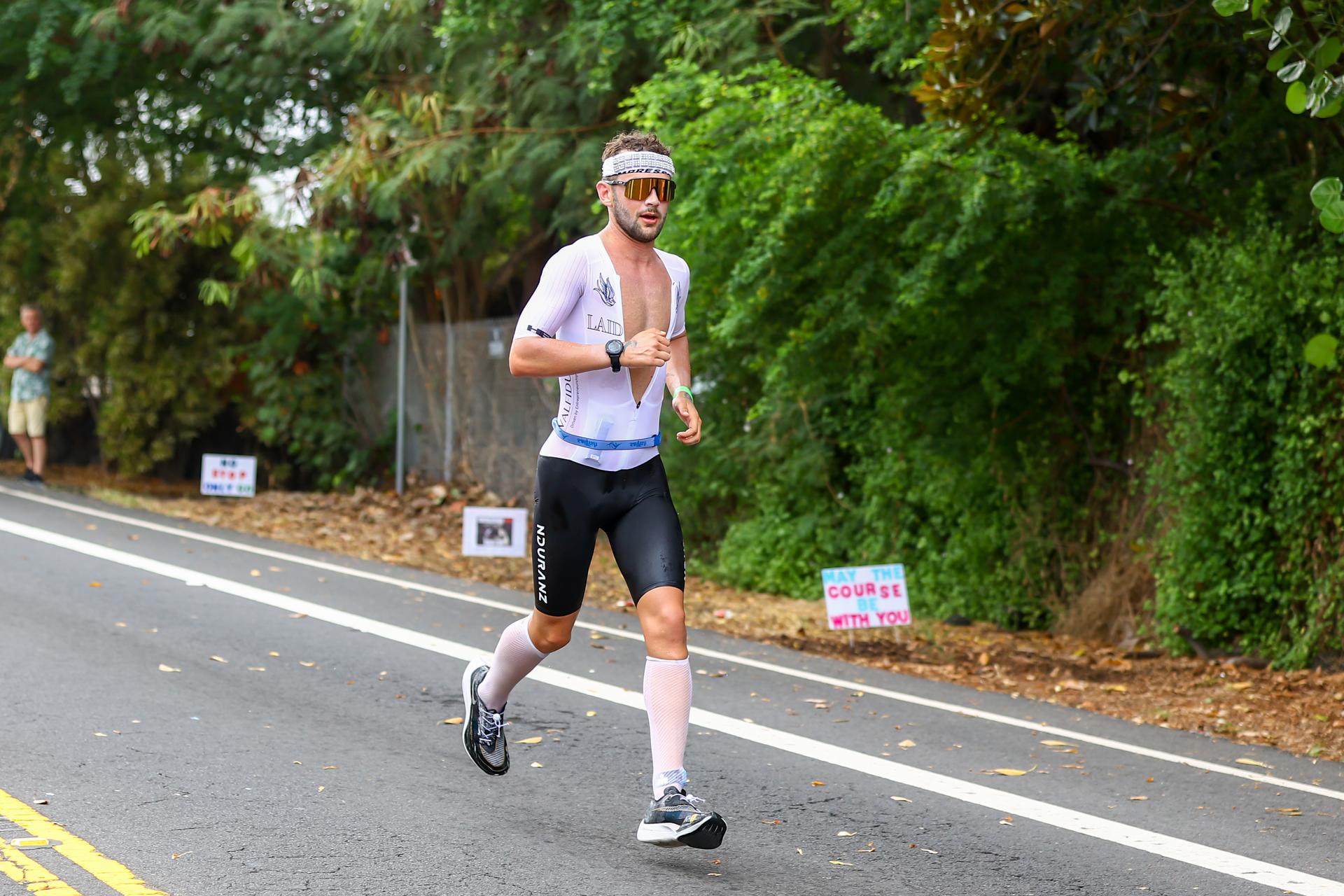 French Sam Laidlow pictured in action during the Hawaii Ironman men's triathlon race, Saturday 08 October 2022, in Kailua, Kona, Hawaii, USA. BELGA PHOTO DAVID PINTENS