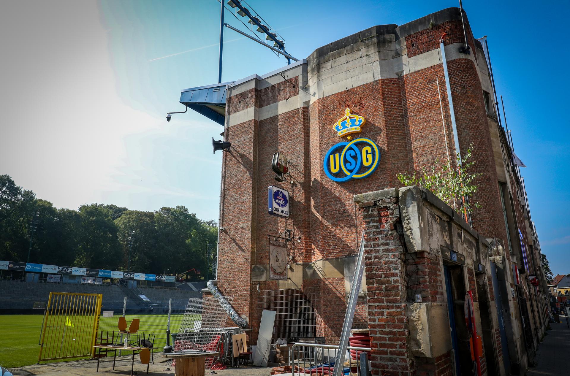 Illustration shows the newly renovated 'Stade Joseph-Marien - Joseph Marienstadion' stadium of Belgian 1b soccer team Royale Union Saint-Gilloise at the Dudenpark - Parc Duden in Brussels, Tuesday 17 July 2018. BELGA PHOTO VIRGINIE LEFOUR