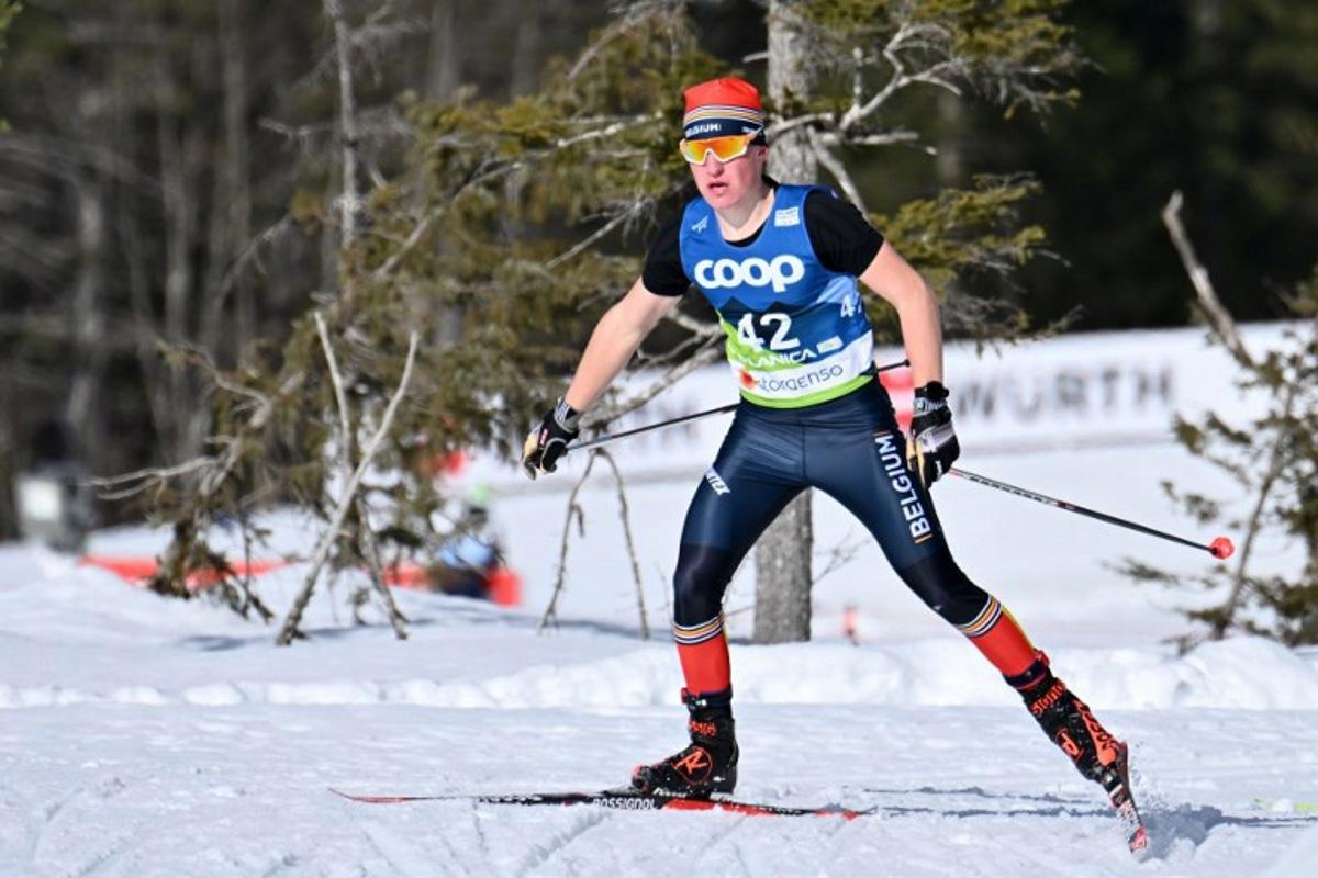 Belgium's Samuel Maes competes in the Men's Cross-Country 10km Free qualification of the FIS Nordic World Ski Championships in Planica on February 22, 2023. Joe Klamar / AFP