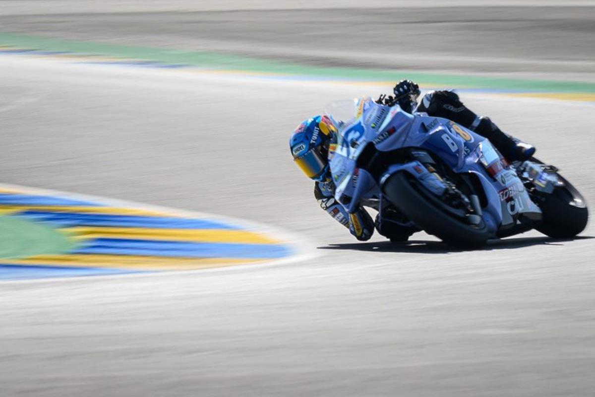 BK8 Gresini Racing MotoGP team's Spanish MotoGP rider Alex Marquez drives during a France Moto GP Grand Prix free practice session at the Le Mans Circuit on May 10, 2025. Loic VENANCE / AFP