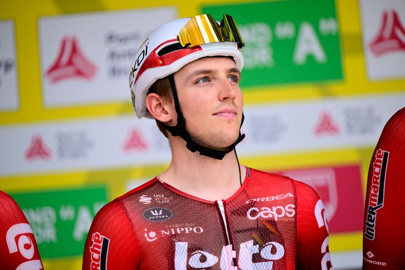 Belgian Victor Van de Putte of Lotto-Intermarche pictured ahead of the 'Antwerp Port Epic men's elite one day cycling race, 196,4 km in and around Antwerp, Monday 25 May 2026. BELGA PHOTO TOM GOYVAERTS