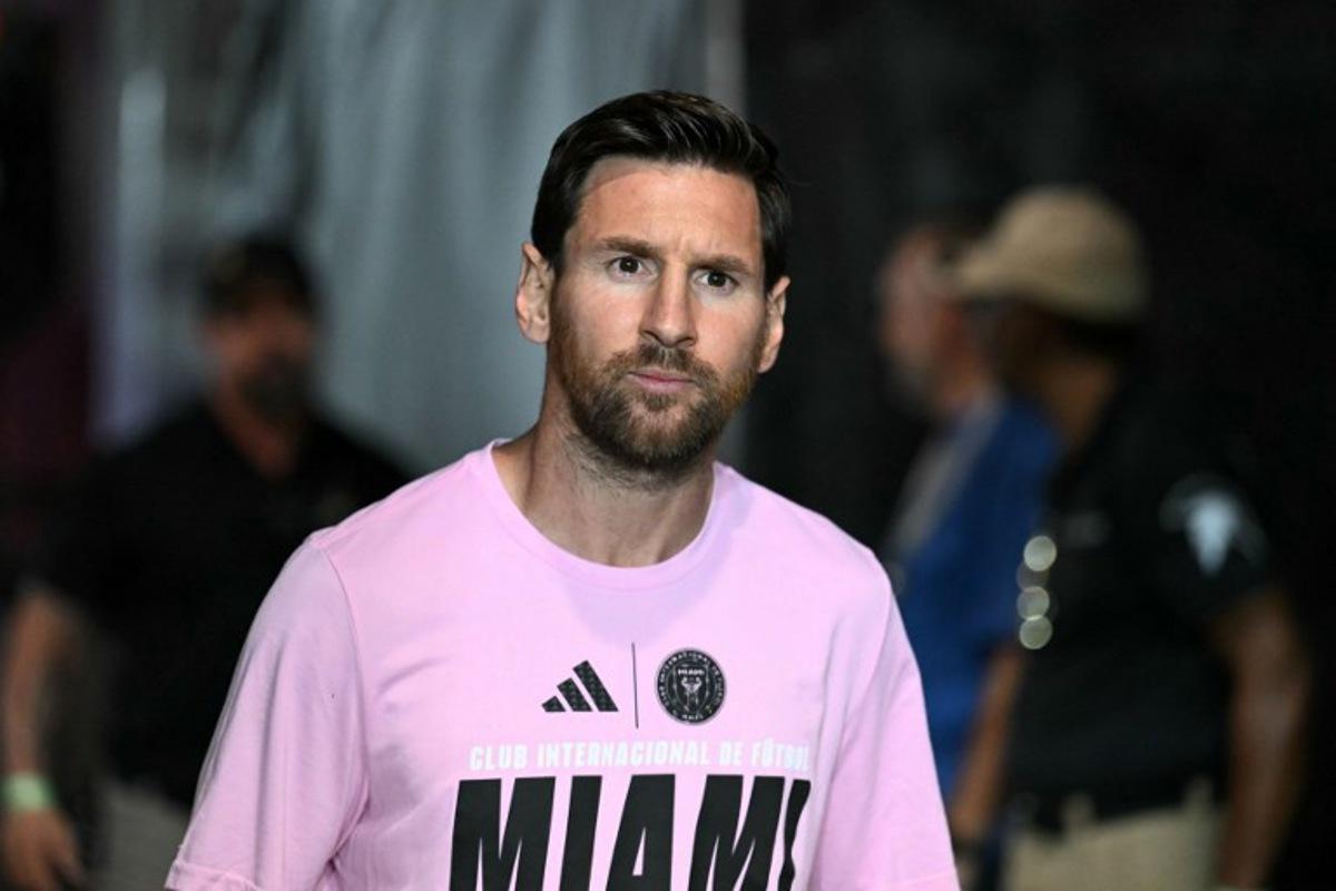 Inter's Argentine forward Lionel Messi arrive for the Major League Soccer (MLS) playoff football match between Inter Miami and Nashville SC at Chase Stadium in Fort Lauderdale, Florida on November 8, 2025. Chandan Khanna / AFP