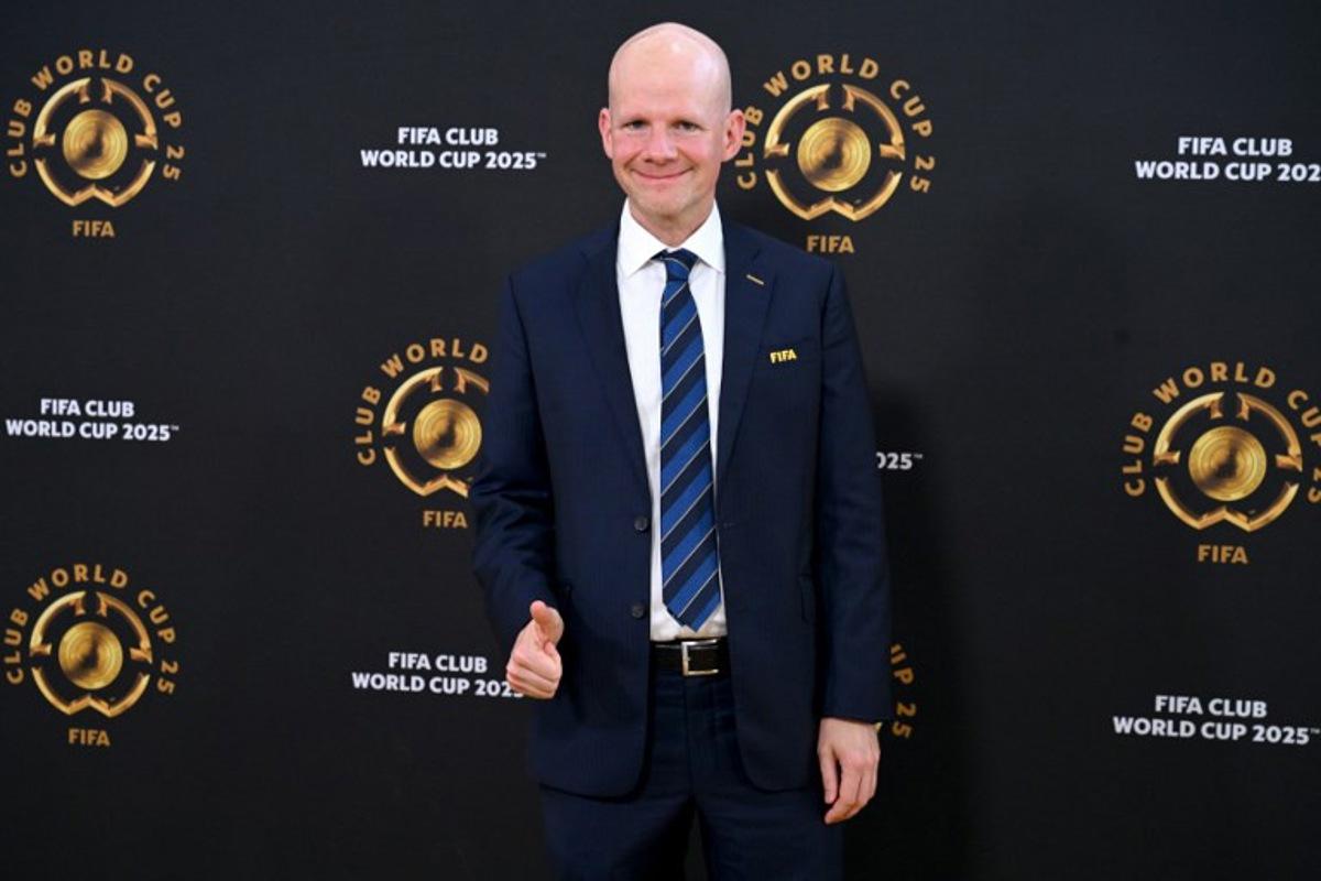 FIFA Secretary General Mattias Grafstrom arrives for the Club World Cup 2025 Group A football match between Egypt's Al-Ahly and US Inter Miami at the Hard Rock stadium in Miami on June 14, 2025. ROBERTO SCHMIDT / AFP