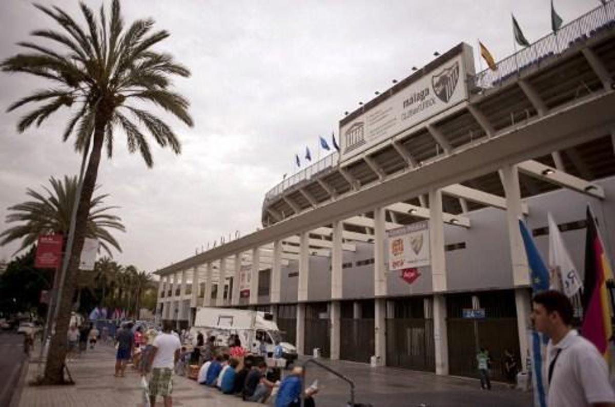 A picture taken on September 18, 2012 shows a general view of Rosaleda Stadium in Malaga. AFP PHOTO/ JORGE GUERRERO