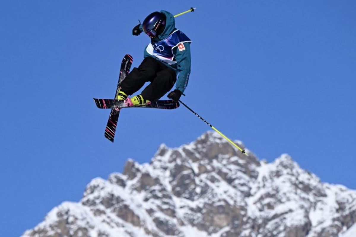 Switzerland's Mathilde Gremaud competes in the freestyle skiing women's freeski slopestyle qualification run 2 during the Milano Cortina 2026 Winter Olympic Games at Livigno Snow Park, in Livigno (Valtellina), on February 7, 2026. Kirill KUDRYAVTSEV / AFP