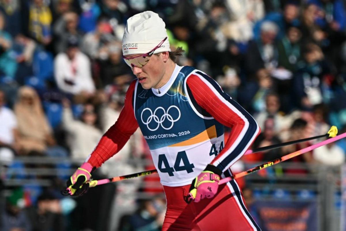Norway's Johannes Hoesflot Klaebo competes during the men's 10km cross-country interval start free event of the Milano Cortina 2026 Winter Olympic Games at Tesero Cross-Country Skiing Stadium in Lago di Tesero (Val di Fiemme) on February 13, 2026. Javier SORIANO / AFP
