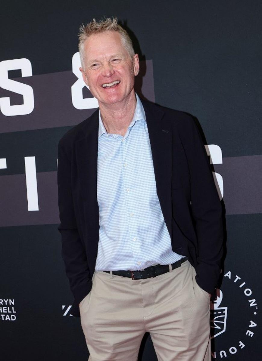 Golden State Warriors head coach Steve Kerr attends the nonprofit Bring Change to Mind's "Revels and Revelations Celebration" at the Fort Mason Center for Arts and Culture in San Francisco, California, on April 27, 2026. Christopher VICTORIO / AFP