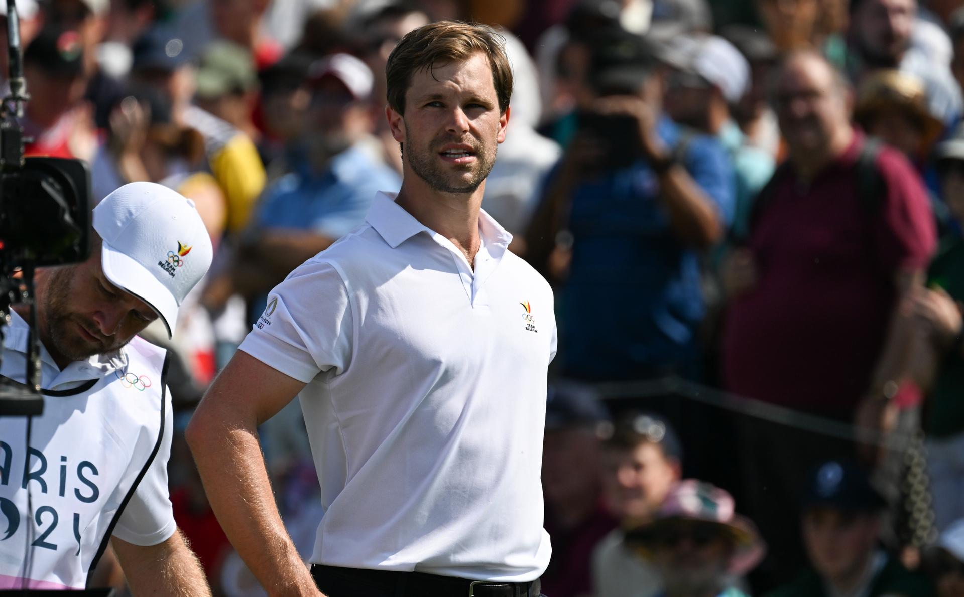 Belgian golfer Thomas Detry pictured during the men's Men's stroke play golf competition at the Paris 2024 Olympic Games, on Thursday 01 August 2024 in Paris, France. The Games of the XXXIII Olympiad are taking place in Paris from 26 July to 11 August. The Belgian delegation counts 165 athletes competing in 21 sports. BELGA PHOTO ANTHONY BEHAR ** ** *** BELGIUM ONLY ***