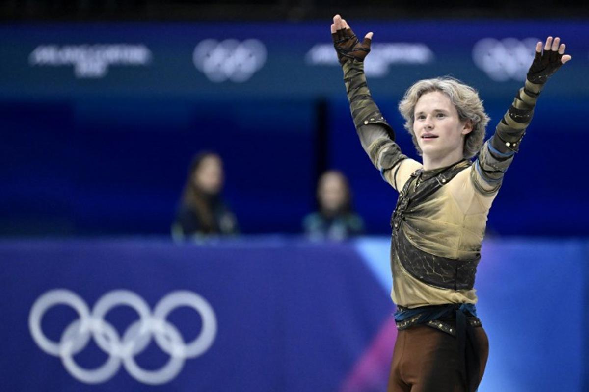 USA's Ilia Malinin competes in the figure skating men's singles short program during the Milano Cortina 2026 Winter Olympic Games at Milano Ice Skating Arena in Milan on February 10, 2026. WANG Zhao / AFP