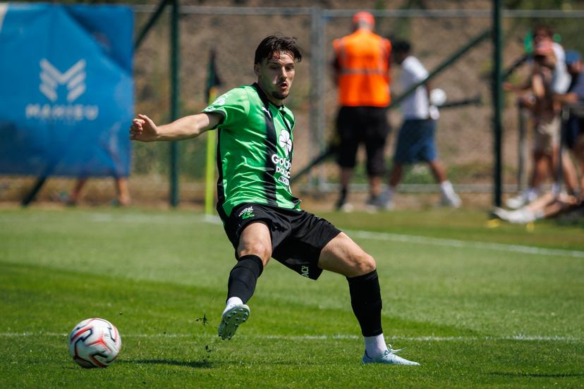 Cercle's Gary Magnee pictured in action during a friendly soccer game between first division soccer team Cercle Brugge and Lommel SK, on Saturday 11 July 2026 in Brugge, in preparation of the upcoming 2026-2027 Belgian first division soccer season. BELGA PHOTO KURT DESPLENTER