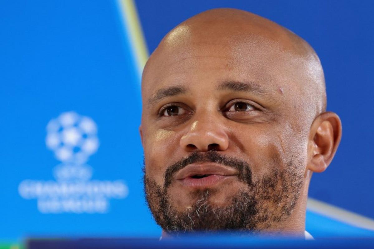 Bayern Munich's Belgian head coach Vincent Kompany addresses a press conference in Munich, southern Germany on May 5, 2026, the eve of their UEFA Champions League second-leg, semi-final football match against Paris Saint-Germain (PSG). Alexandra BEIER / AFP