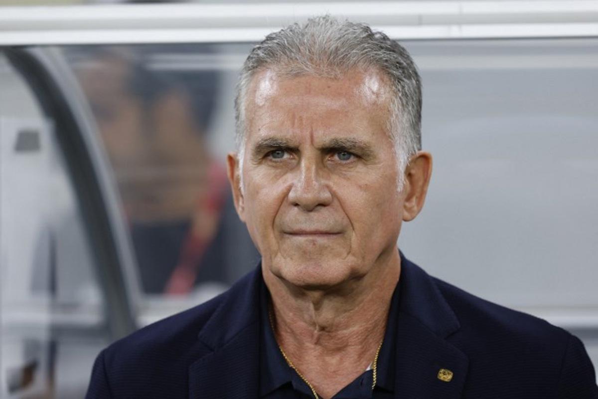 Qatar's Portuguese coach Carlos Queiroz looks on during the friendly football match between Qatar and Russia at the Al-Janoub Stadium in Al-Wakrah on September 12, 2023. Karim JAAFAR / AFP