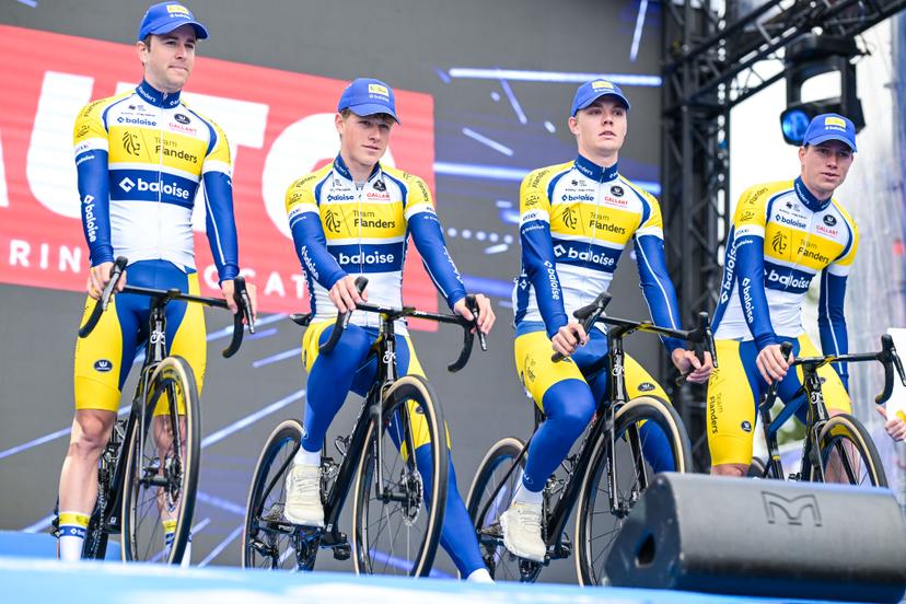 Belgian Milan Lanhove of Team Flanders-Baloise pictured at the start of the 'E3 Saxo Bank Classic' one day cycling race, 208,8km from and to Harelbeke, on Friday 27 March 2026. BELGA PHOTO DAVID PINTENS