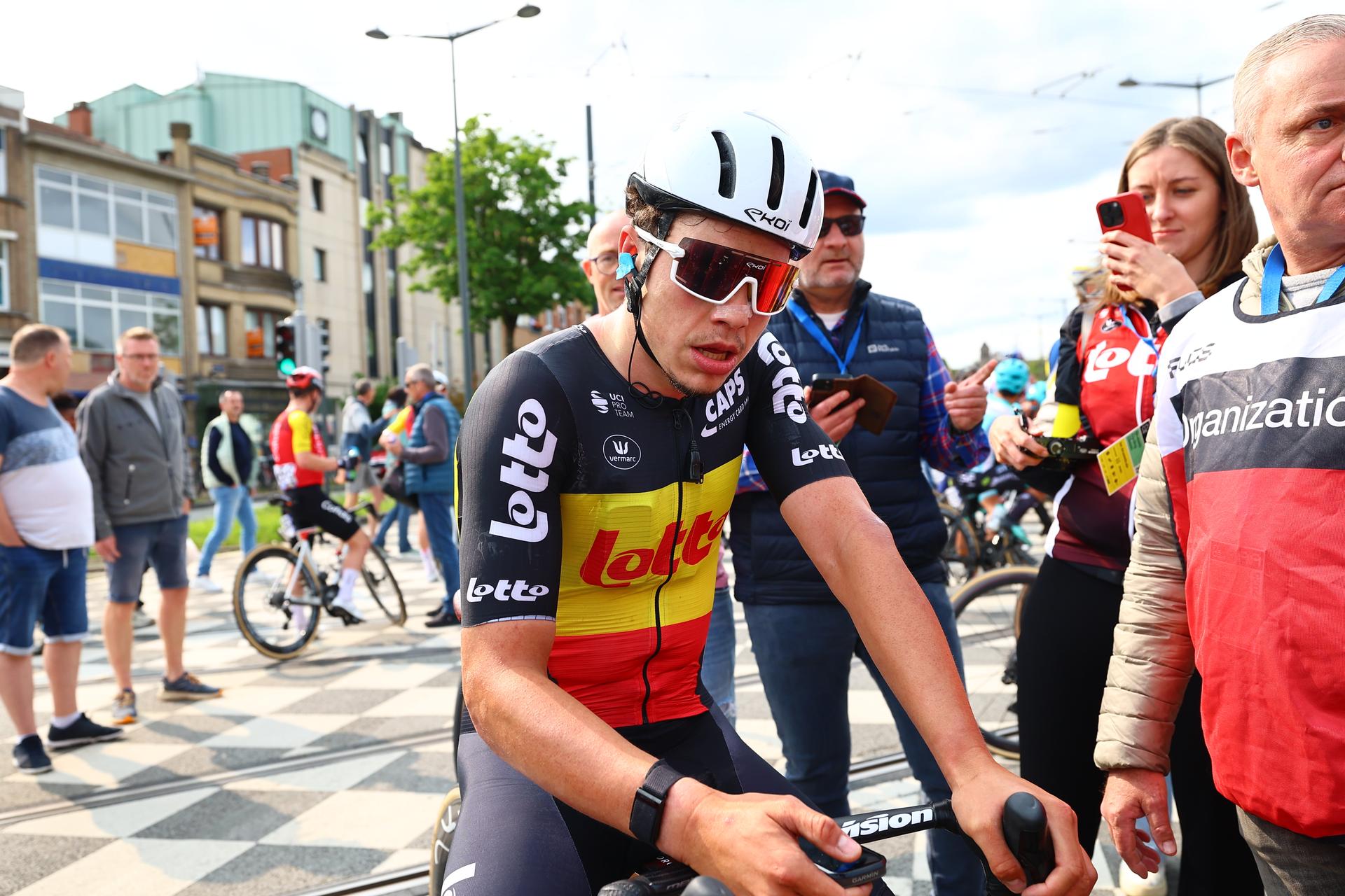 Belgian Arnaud De Lie of Lotto Cycling Team pictured after the Brussels Cycling Classic one day cycling race, 205,1 km from and to Brussels, Sunday 08 June 2025. BELGA PHOTO DAVID PINTENS