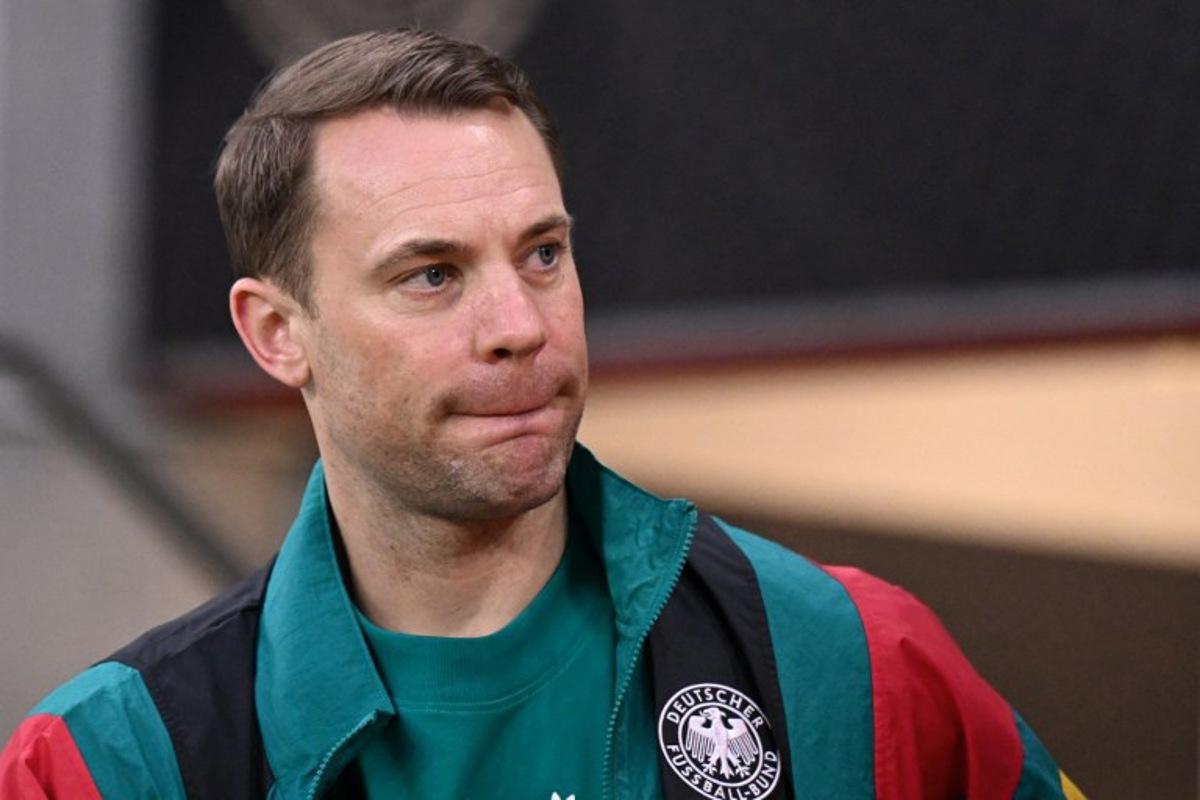 Germany's goalkeeper Manuel Neuer looks on prior to the friendly match between Germany and Finland ahead of the 2026 FIFA World Cup football tournament, in Mainz, western Germany on May 31, 2026. Kirill KUDRYAVTSEV / AFP