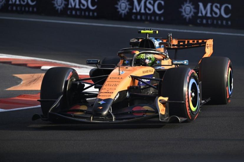 McLaren's British driver Lando Norris races during the second practice session of the Mexico City Formula One Grand Prix at the Hermanos Rodriguez racetrack in Mexico City on October 30, 2026. Alfredo ESTRELLA / AFP