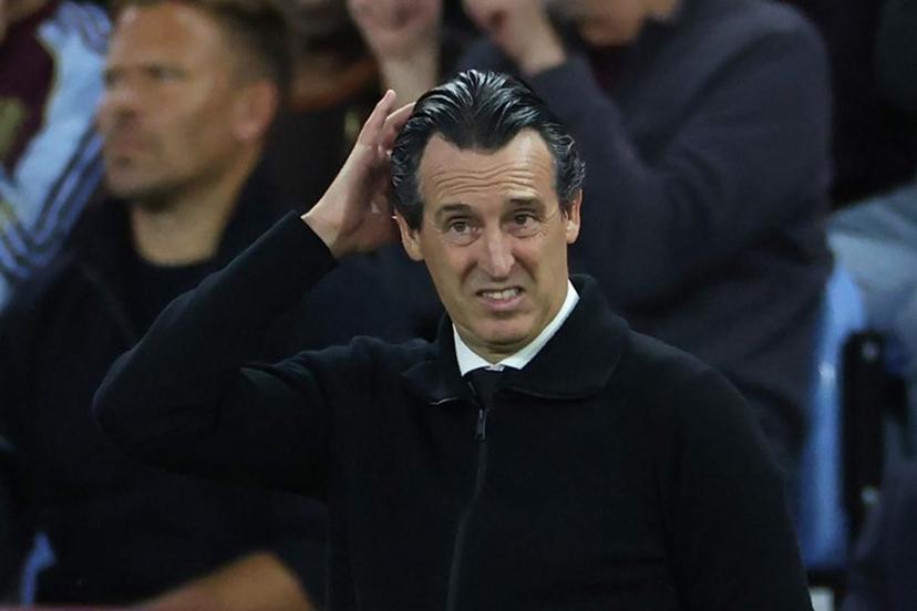 Aston Villa's Spanish manager Unai Emery gestures on the touchline during the English Premier League football match between Aston Villa and Arsenal at Villa Park in Birmingham, central England on August 31, 2026. Darren Staples / AFP
