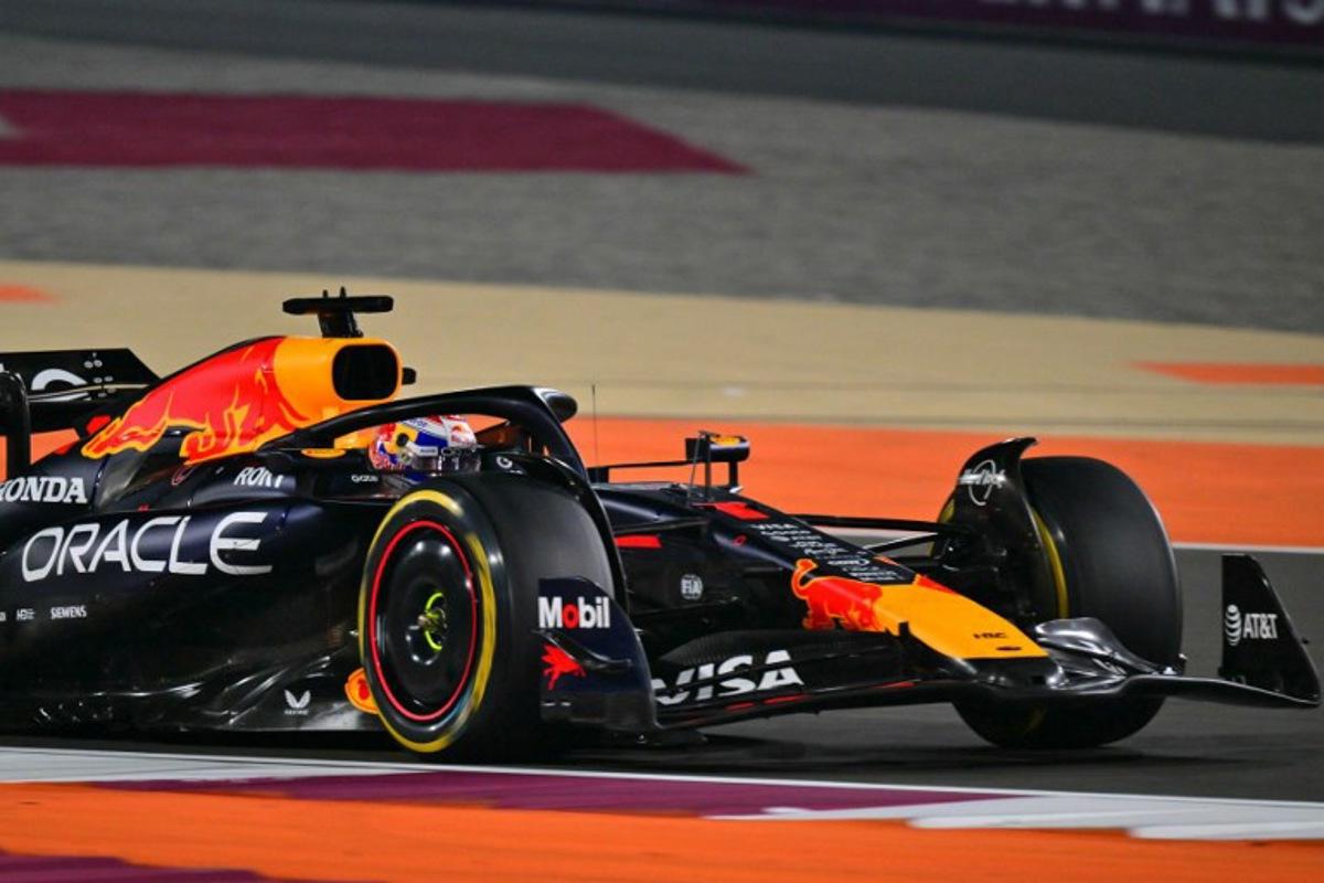 Red Bull Racing's Dutch driver Max Verstappen drives during the Formula One Qatar Grand Prix at the Lusail International Circuit in Lusail on November 30, 2025. Andrej ISAKOVIC / AFP