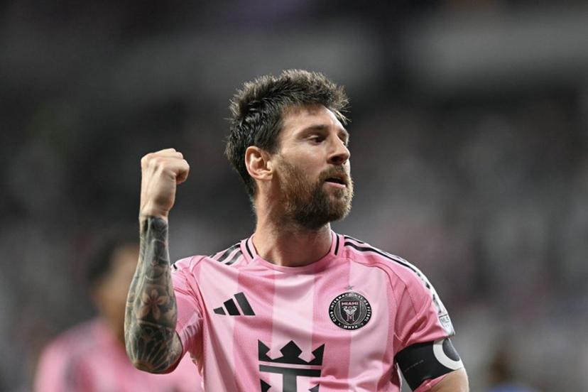 Inter Miami's Argentine forward #10 Lionel Messi reacts during the Major League Soccer (MLS) regular season football match between Inter Miami CF and CF Montreal at Nu Stadium in Miami, Florida, on August 29, 2026. CHANDAN KHANNA / AFP