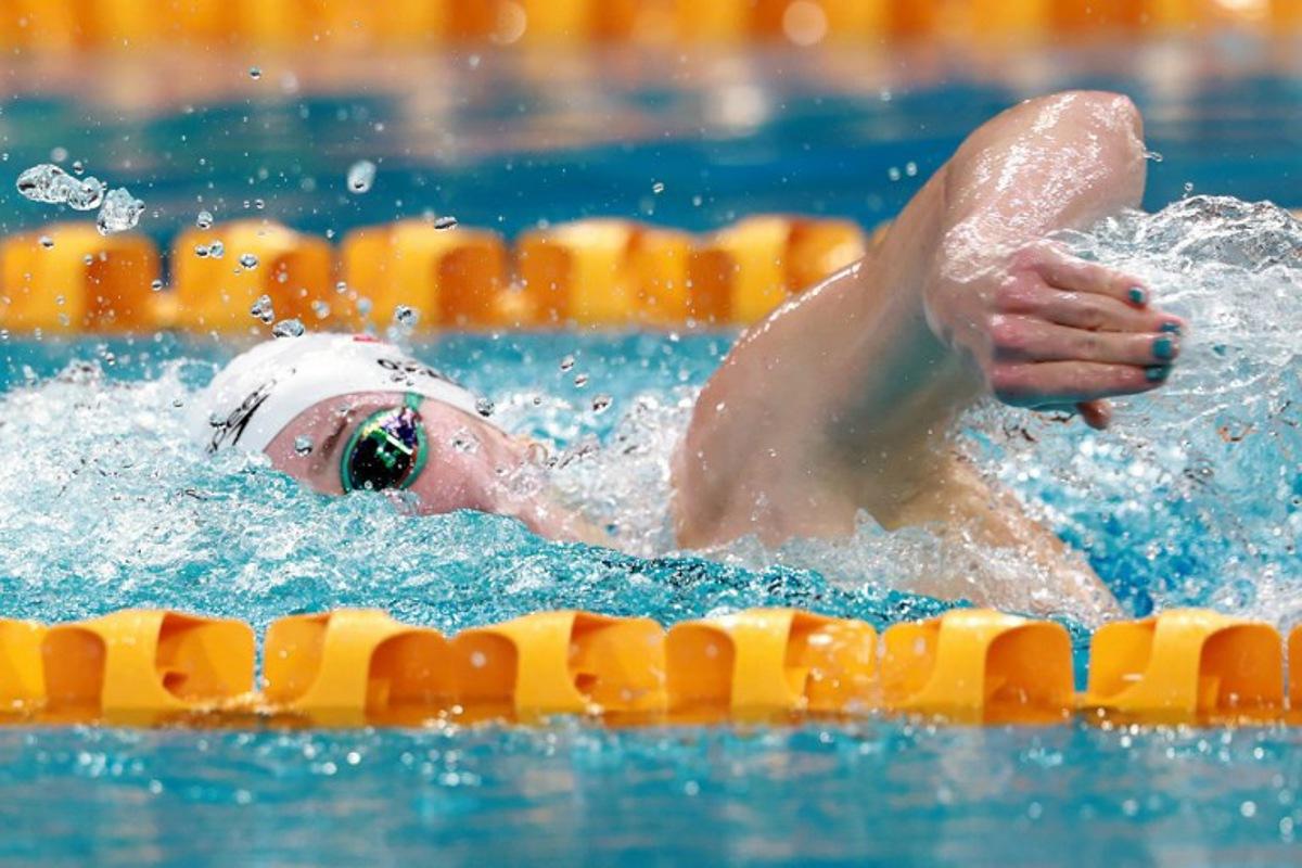Australia's Mollie O'Callaghan competes during the women's 200m freestyle final during the Australian swimming trials at the Sydney Olympic Park Aquatic Centre on June 10, 2026. DAVID GRAY / AFP