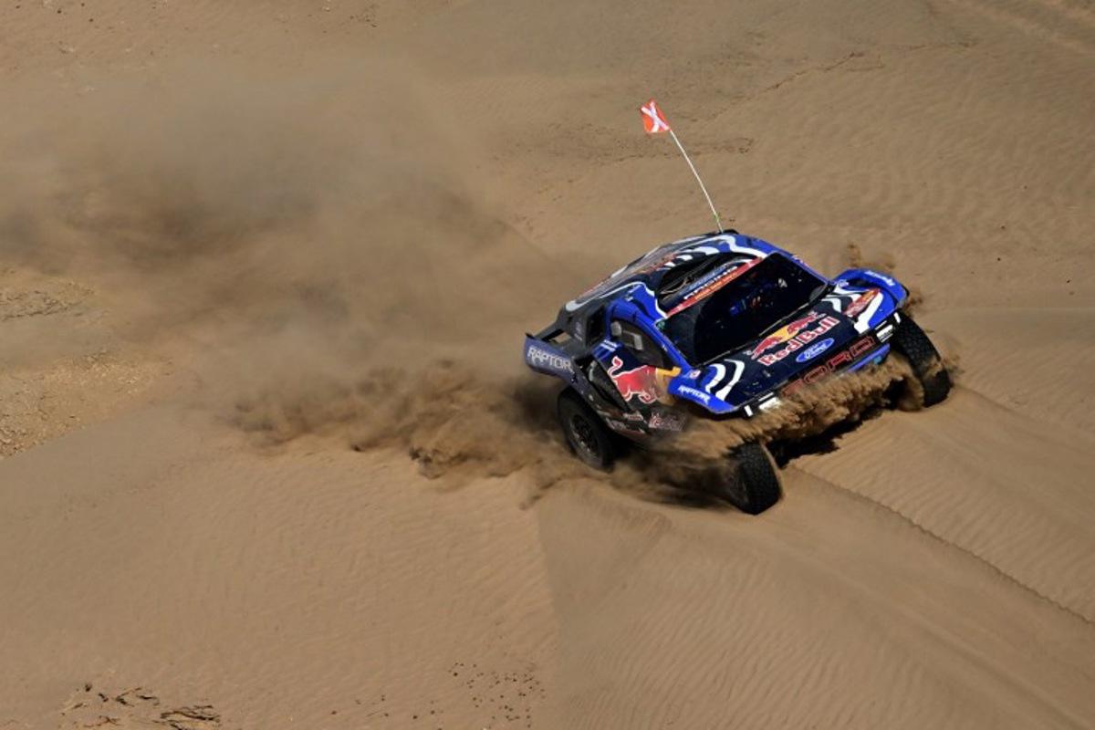 Ford Racing's Swedish driver Mattias Ekstrom and Swedish co-pilot Emil Bergkvist compete in Stage 10 of the 48th edition of the Dakar Rally 2026, between Bisha and Bisha, Saudi Arabia, on January 14, 2026. Giuseppe CACACE / AFP