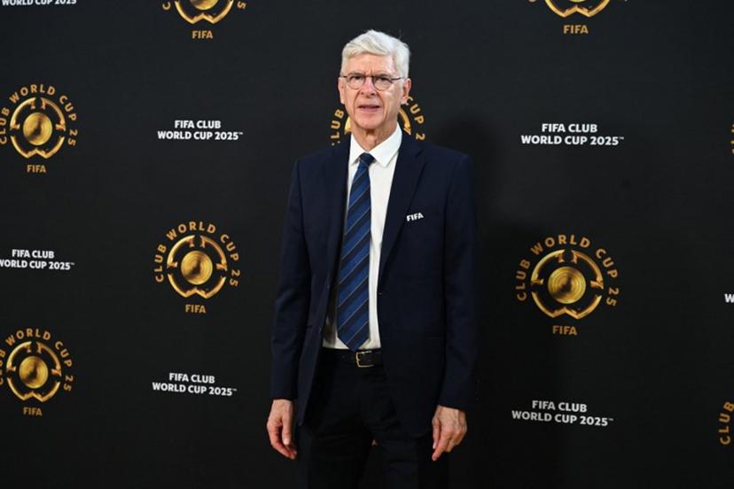 FIFA French chief officer Arsene Wenger arrives for the Club World Cup 2025 Group A football match between Egypt's Al-Ahly and US Inter Miami at the Hard Rock stadium in Miami on June 14, 2025. ROBERTO SCHMIDT / AFP