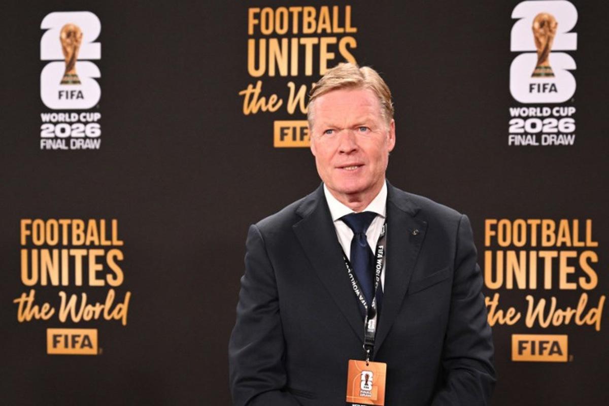 Netherlands' head coach Ronald Koeman poses on the red carpet upon arrival to attend the draw for the 2026 FIFA Football World Cup taking place in the US, Canada and Mexico, at the Kennedy Center, in Washington, DC, on December 5, 2025. Roberto SCHMIDT / AFP