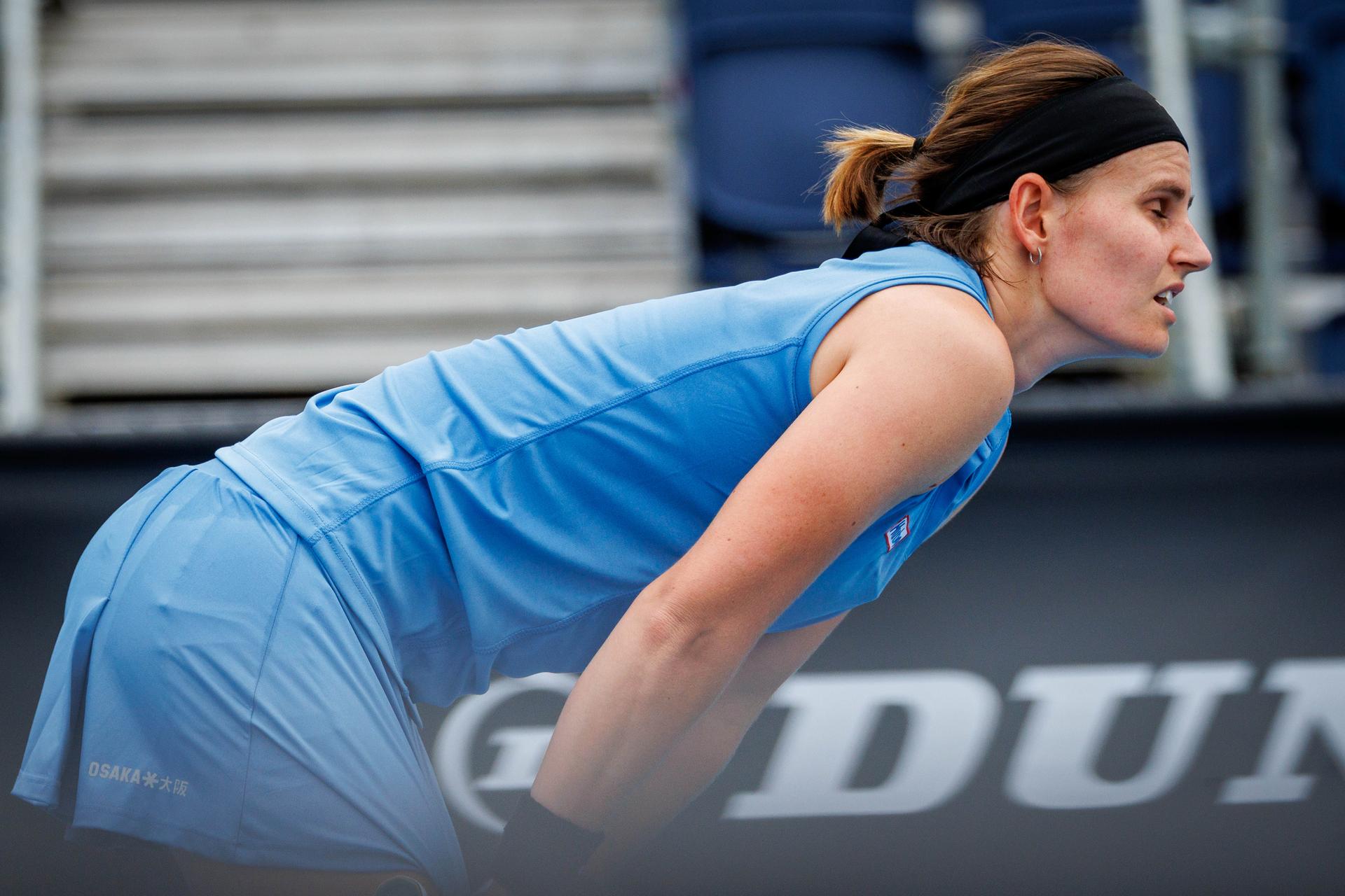 Belgium's Greet Minnen pictured during a third round qualifying match against Poland's Linda Klimovicova in the women singles at the Australian Open, Melbourne Park, Melbourne on Thursday 15 January 2026. BELGA PHOTO PATRICK HAMILTON --- BENELUX ONLY ---