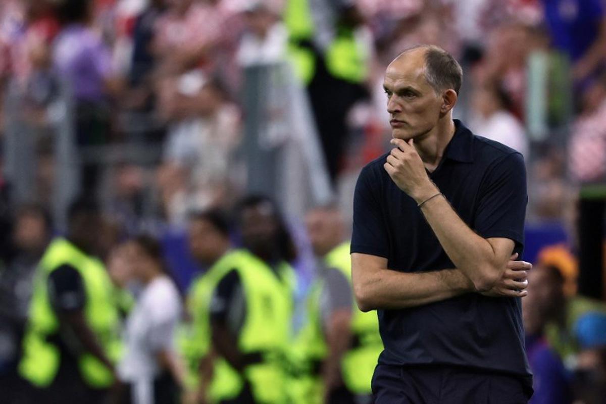 England's German head coach Thomas Tuchel attends the 2026 World Cup Group L football match between England and Croatia at the Dallas Stadium in Arlington on June 17, 2026. Aric Becker / AFP