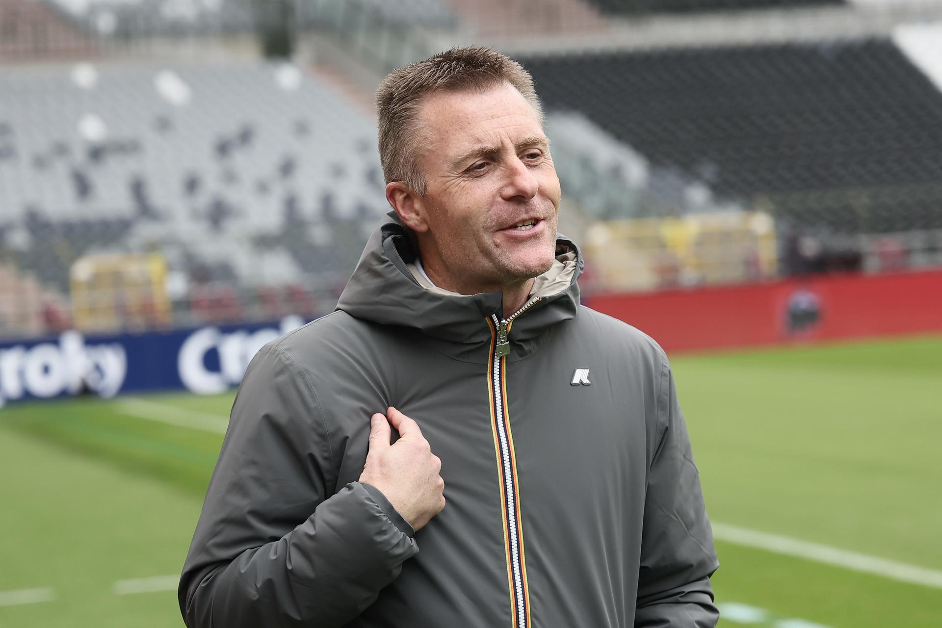 Anderlecht's CEO Kenneth Bornauw pictured during a training session of Royal Sporting Club Anderlecht ahead of the final of the Croky Cup Belgian cup competition, Wednesday 13 May 2026 in Brussels. BELGA PHOTO BRUNO FAHY