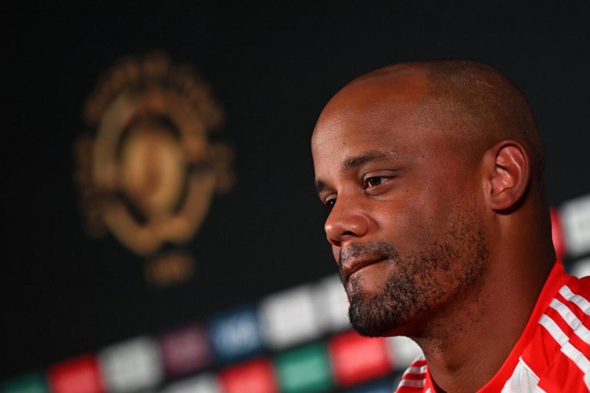 Bayern Munich's Belgian coach Vincent Kompany looks on during a press conference at the Bank of America stadium in Charlotte, North Carolina, on June 23, 2025, on the eve of the FIFA Club World Cup 2025 Group C football match between Portugal's Benfica and Germany's Bayern Munich. Paul ELLIS / AFP