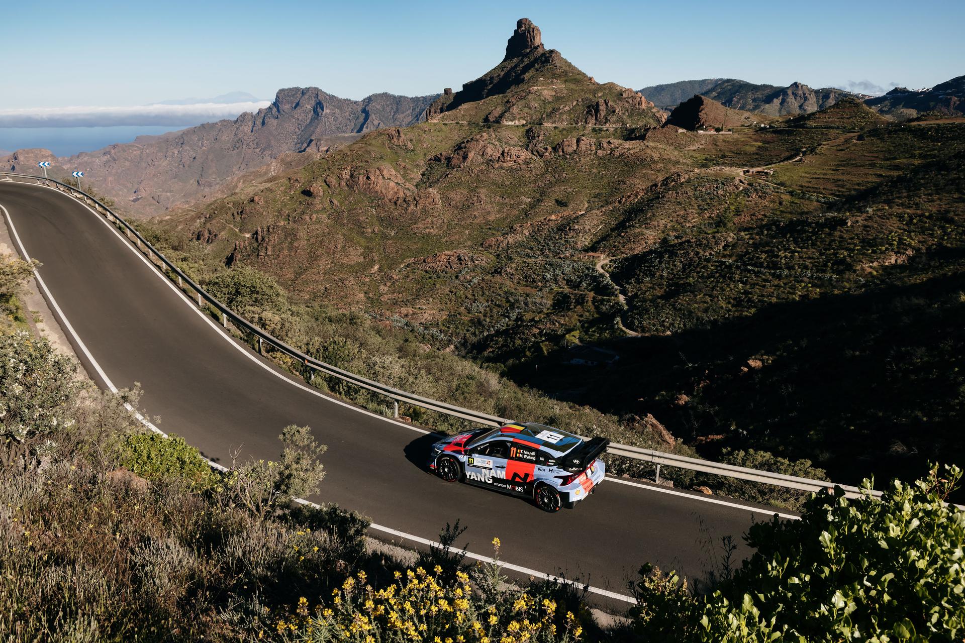 ATTENTION EDITORS - HAND OUT PICTURES - EDITORIAL USE ONLY - MANDATORY CREDIT ' Hyundai Motorsport GmbH ' This handout picture, distributed by Eric Dupain, shows Belgian Thierry Neuville and Martijn Wydaeghe in action during the WRC Rally Islas Canarias in Las Palmas, Spain, Friday 24 April 2026. PHOTO HANDOUT Hyundai Motorsport GmbH - HELENA EL MOKNI *** Belga and Belga Editorial Board decline all responsibility regarding the content of this picture. ***