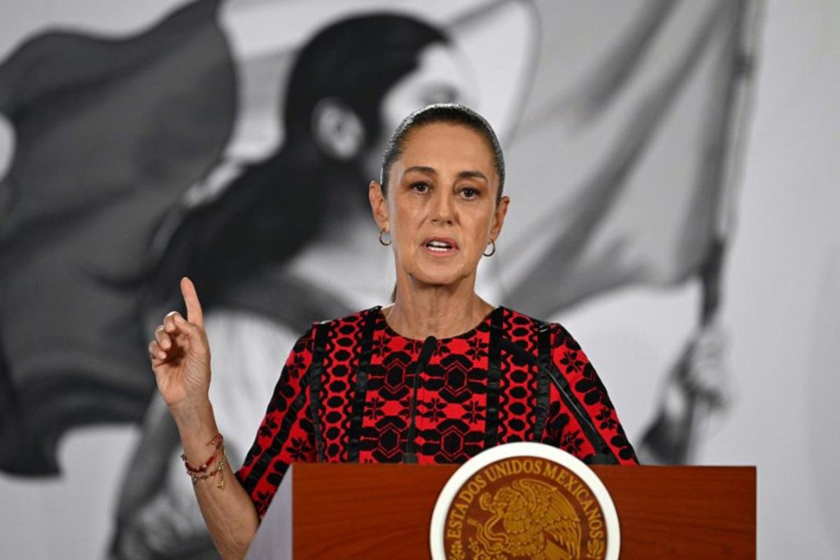 Mexico's President Claudia Sheinbaum speaks during her daily press conference at Palacio Nacional in Mexico City on June 10, 2026. Yuri CORTEZ / AFP