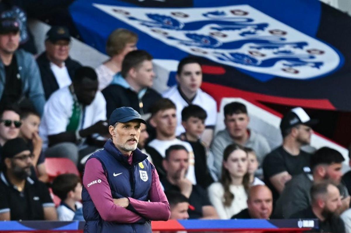 England's German head coach Thomas Tuchel reacts during the international friendly football match between England and Senegal at the City Ground stadium, in Nottingham, on June 10, 2025. Paul ELLIS / AFP