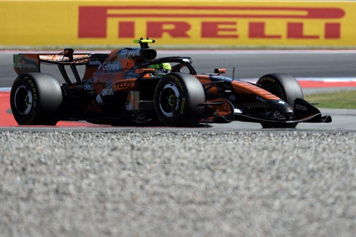 McLaren's British driver Lando Norris takes part in the second practice session at the Circuit de Catalunya ahead of the Catalonia Formula One Grand Prix in Montmelo, on the outskirts of Barcelona on June 12, 2026. Manaure QUINTERO / AFP