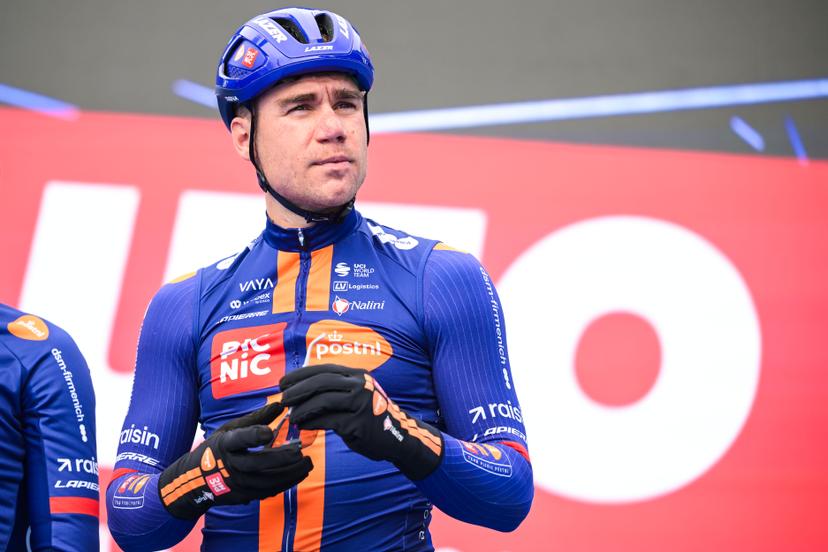 Fabio Jakobsen of Team Picnic PostNL pictured at the start of the 'E3 Saxo Bank Classic' one day cycling race, 208,8km from and to Harelbeke, on Friday 27 March 2026. BELGA PHOTO DAVID PINTENS