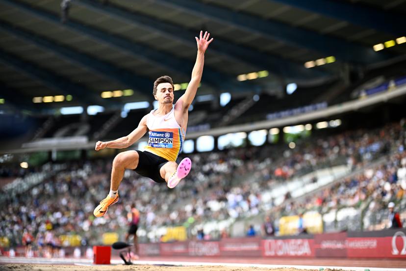 Belgium's Yanni Sampson pictured in action during the long jump event, at the 50th edition of the Memorial Van Damme Diamond League athletics event in Brussels, Friday 4 September 2026. BELGA PHOTO JASPER JACOBS