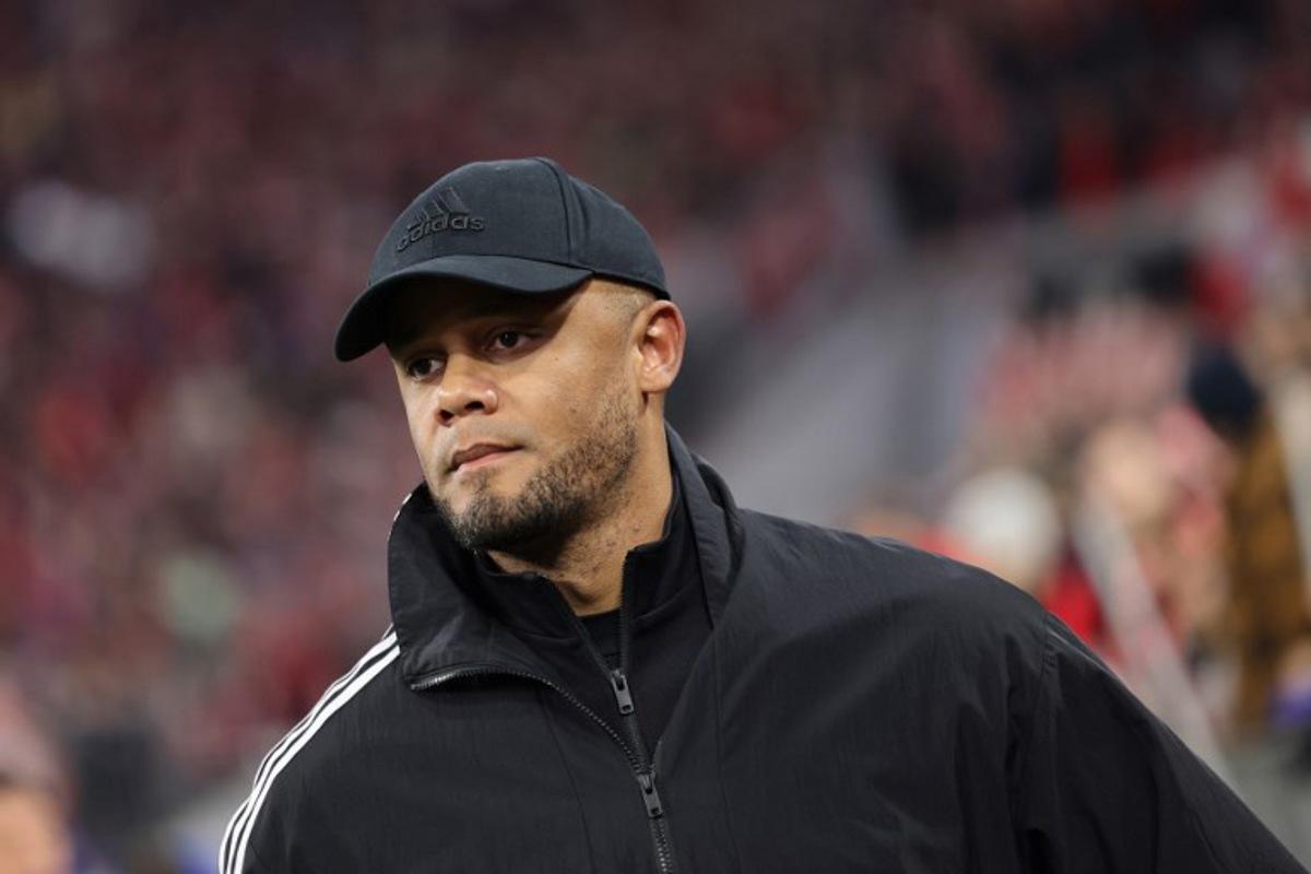 Bayern Munich's Belgian head coach Vincent Kompany arrives prior to the UEFA Champions League first leg quarter-final football match between FC Bayern Munich and Inter Milan in Munich, southern Germany, on April 8, 2025. Alexandra BEIER / AFP