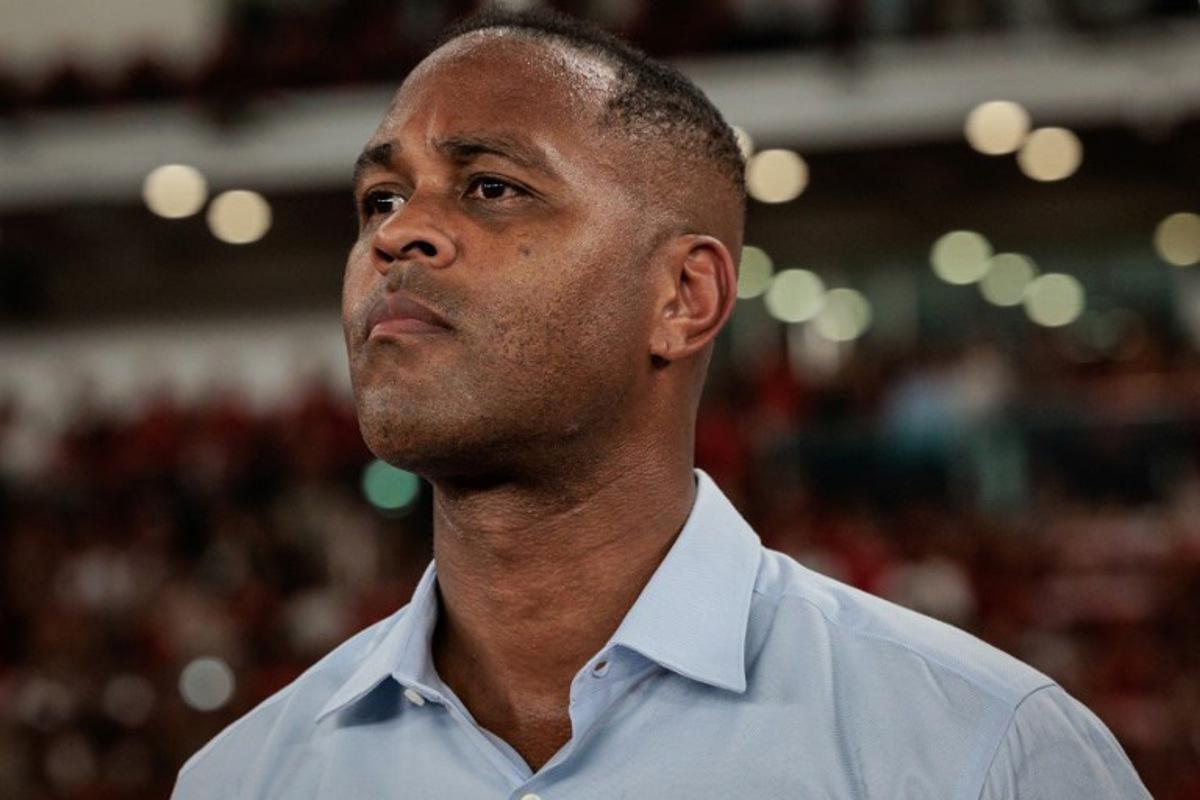 Indonesia's Dutch head coach Patrick Kluivert listens to the national anthem prior to the FIFA World Cup 2026 Asian qualifier football match between Indonesia and China at Gelora Bung Karno Stadium in Jakarta on June 5, 2025. Yasuyoshi CHIBA / AFP