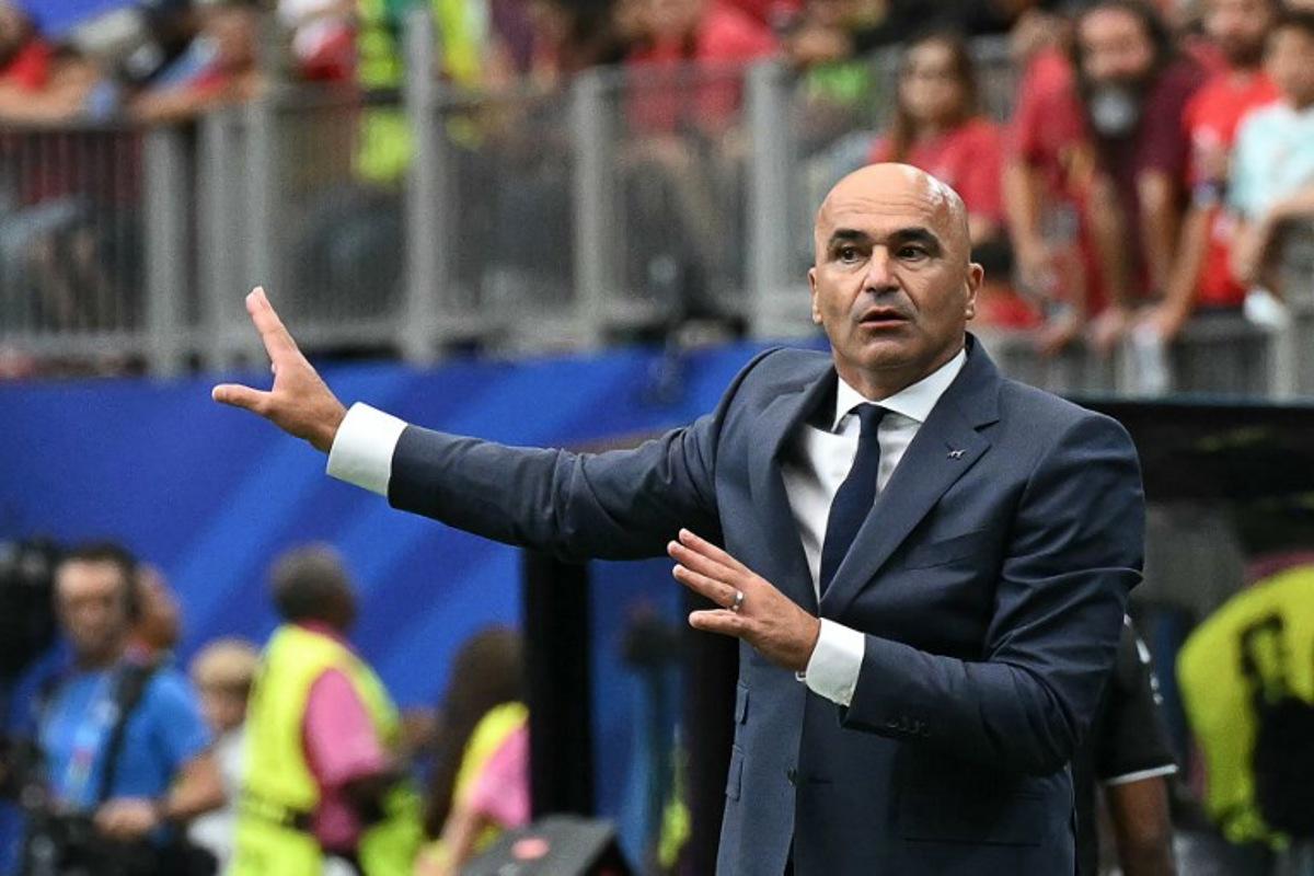 Portugal's Spanish head coach Roberto Martinez gestures from the touch line during the 2026 World Cup Group K football match between Portugal and the Democratic Republic of Congo at the Houston Stadium in Houston on June 17, 2026. RONALDO SCHEMIDT / AFP