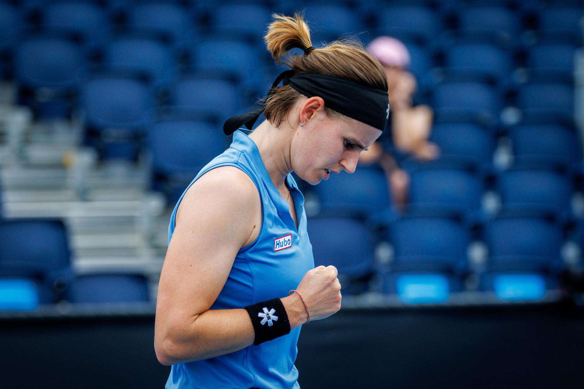 Belgium's Greet Minnen pictured during a third round qualifying match against Poland's Linda Klimovicova in the women singles at the Australian Open, Melbourne Park, Melbourne on Thursday 15 January 2026. BELGA PHOTO PATRICK HAMILTON --- BENELUX ONLY ---